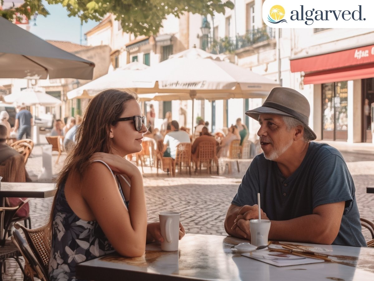 Discovering Shoulder Season in Algarve: An Expat's Guide to Portugal's Off-Peak Paradise 2 algarve traveller engaging in local conversations